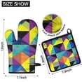 thumbnail image 6 of Modern Art Geometric Kitchen Oven Mitt and Pot Holder Sets 2 Pcs for Baking, Cooking and Grilling, Heat Resistant Up To 392 °F, 6 of 7