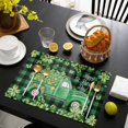 thumbnail image 3 of St. Patrick's Day Placemats Set of 8, Green Shamrocks Truck Black Buffalo Plaid Placemats for Dining Table, Place Mats for Kitchen Tabletop, Waterproof Wipeable Dining Table Mats Set, 3 of 9