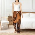 thumbnail image 4 of Salouo Coffee Beans Print Women's Pajama Pants Casual Loose Sweatpants PJs Flowy Pants Drawstring Palazzo for Women Wide Leg Pants Lounge Pajama -Large, 4 of 8