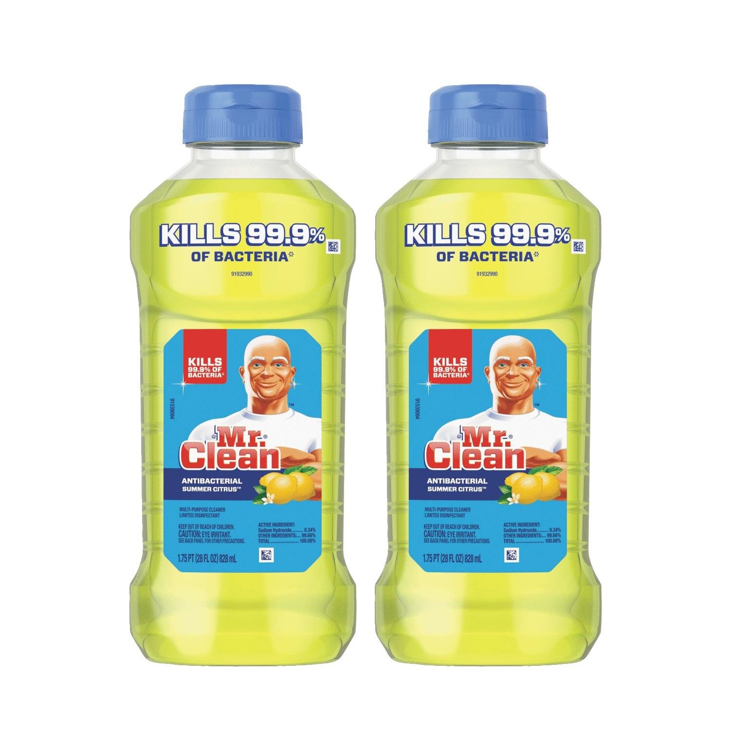 Mr. Clean MultiSurface Antibacterial Cleaner, Summer Citrus, 28 oz. 2