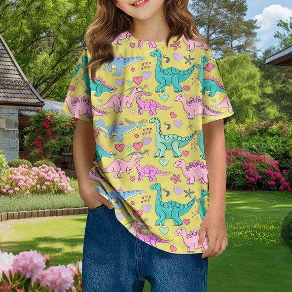 Freshbabe Boys Print Button Down Short Sleeve Shirt, Tropical Beach Aloha Shirt For Summer Vacation and Party,Size 3-14