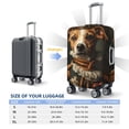 thumbnail image 4 of Logiee Modern Cute Dog Print Travel Luggage Cover,Suitcase Protector, Washable Elastic Suitcase Baggage Cover,Closure for Wheeled Suitcase Fit 18-32 Inch Luggage-Small, 4 of 7