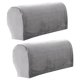 thumbnail image 1 of Fundas de reposabrazos de terciopelo para sofá, fundas de poliéster para brazos, fundas para sillones con alfileres gris claro, 1 of 8