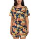 thumbnail image 1 of Balery fall Pumpkin Daisy Conjunto de Pijama para Mujer con Estampado, Dos Piezas de Manga Corta y Shorts, Ropa de Dormir Suave con Cuello Redondo y Bolsillos-3X-Large, 1 of 6