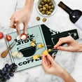 thumbnail image 4 of Galaxy Cutting Board, Come to the Dark Side We Have Coffee Funny Words Space Clash Between Black White, Tempered Glass Cutting and Serving Board, Wine Bottle Shape, Black White, by Ambesonne, 4 of 5