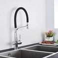 Kitchen Sink Faucet for Bar Farmhouse Commercial, Chrome/Matte Black