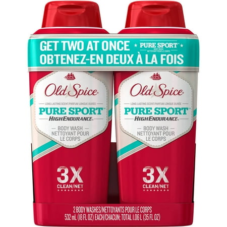 Old Spice High Endurance Body Wash Pure Sport Twin Pack (2 - 18 fl oz)
