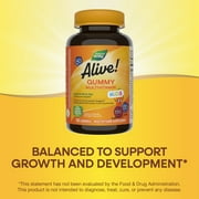 Natures Way Alive! Kids Multivitamin Gummies, Supports Growth & Development*, Fruit Flavored, 60ct