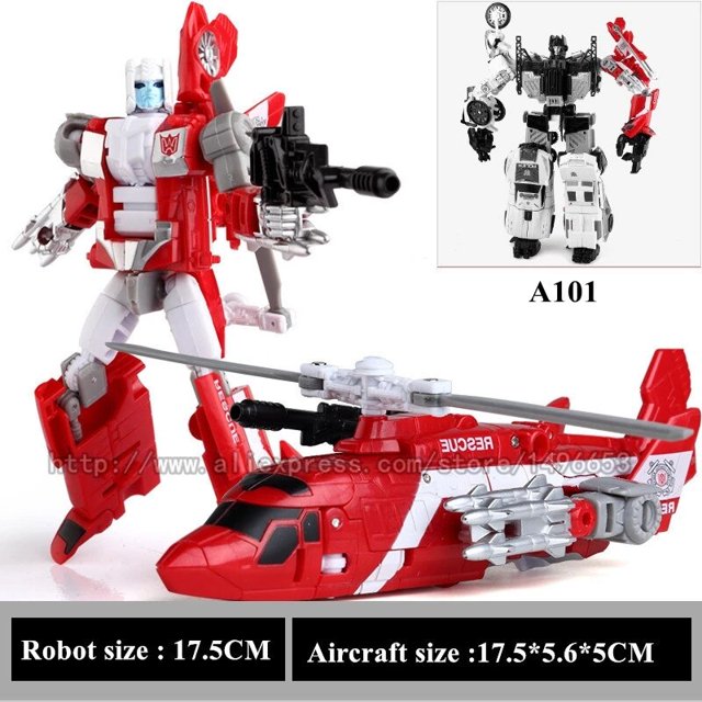Figuras de acción de transformación G1 KO para niños, juguetes de Robot de transformación 5 en 1, modelo de deformación de dinosaurio clásico, regalo para niños Fivean unisex