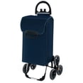 thumbnail image 1 of Gymax Folding Stair Climbing Shopping Cart Utility Hand Truck w/ Removable Bag & Handle Navy, 1 of 3