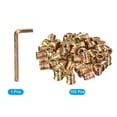 thumbnail image 3 of Unique Bargains 5/16-18 x 15mm Threaded Inserts Nuts, 100 Pack Wood Insert Nuts with Hex Wrench, 3 of 5