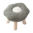 thumbnail image 3 of Taburete de sofá Taburete pequeño para pies Taburete para cambiar zapatos Taburete cómodo para reposapiés No Verde Gris, 3 of 9