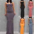 thumbnail image 6 of Casual Lounge Long Dress Sleeveless Bodycon Dresses Color Elegant Long Cami Dresses Evening Party Birthday, 6 of 9