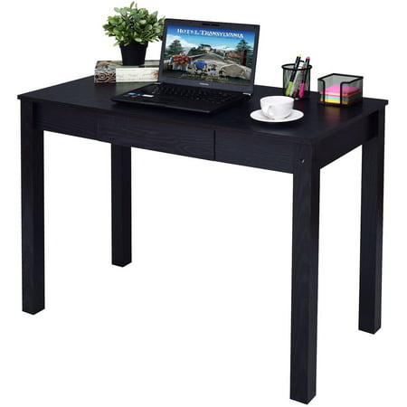 Costway Black Computer Desk Work Station Writing Table Home Office Furniture (Best All In One Workstation)