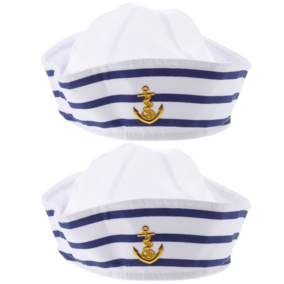2pcs Cosplay Captain Hat Boat Hat Sailor Hat Men Women Hat Party Cosplay Captain Hat