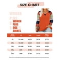 thumbnail image 2 of TIYOMI Plus Size Tops For Women Cow Leopard Round Neck T Shirt Long Sleeve Raglan Casual Color Block Blouses Orange Tee Fall Winter Shirts XL 14W 16W, 2 of 3