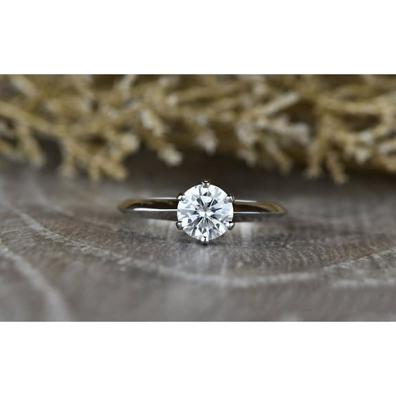 Eclet Jewels 14K White Gold Plated Rings - 1.5 Ct Round Cut Diamond Rings - White Diamond Beautiful Special Occasion Rings - Engagement Wedding Diamond Rings On Clearance - Gorgeous Anniversary Gifts