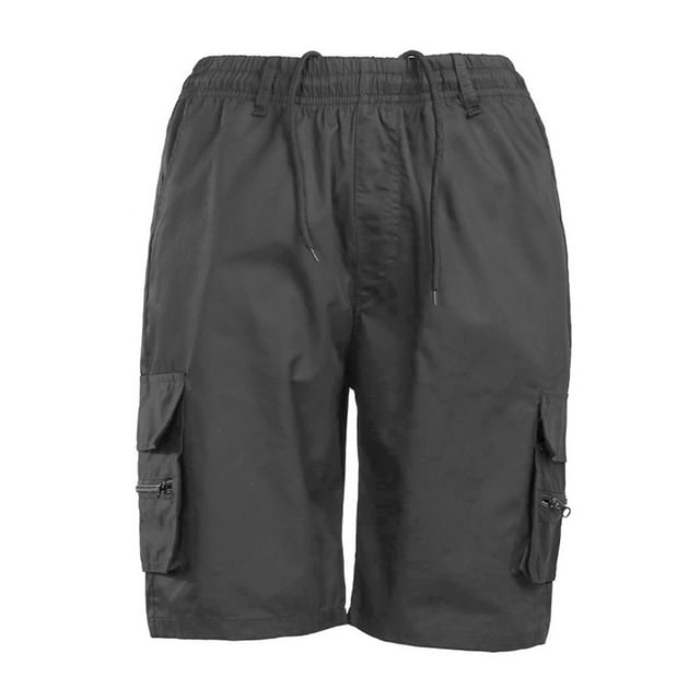 Innerwin Beach Shorts High Waist Men Summer Short Pants Holiday Solid Color Lounge Bottoms Dark Gray M