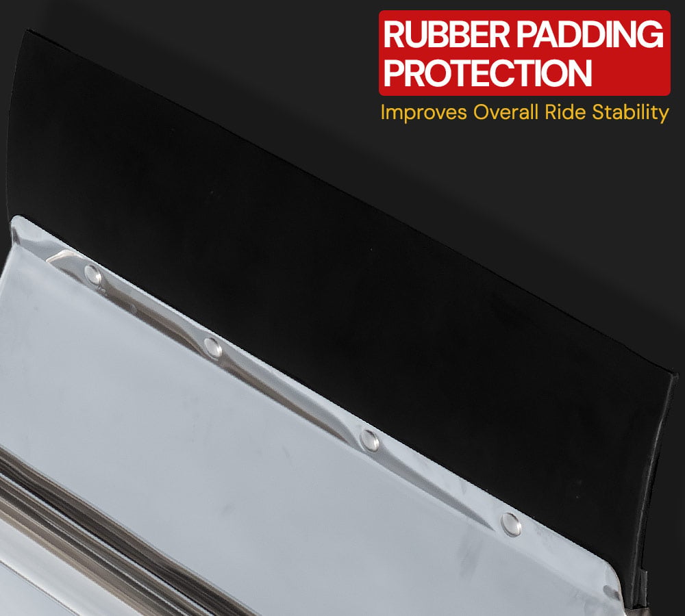 thumbnail image 6 of 24" x 29" Heavy-Duty Stainless Steel Quarter Fenders with Triangle Support Bracket, Polished Finish, Set of 2 for 18-Wheelers, Semi-Trailers & Class 8 Trucks, 6 of 12