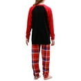thumbnail image 6 of Christmas Family Pajamas Matching Set Letter Christmas Tree Print Long Sleeve Tops and Red Plaid Pants Sleepwear, 6 of 10