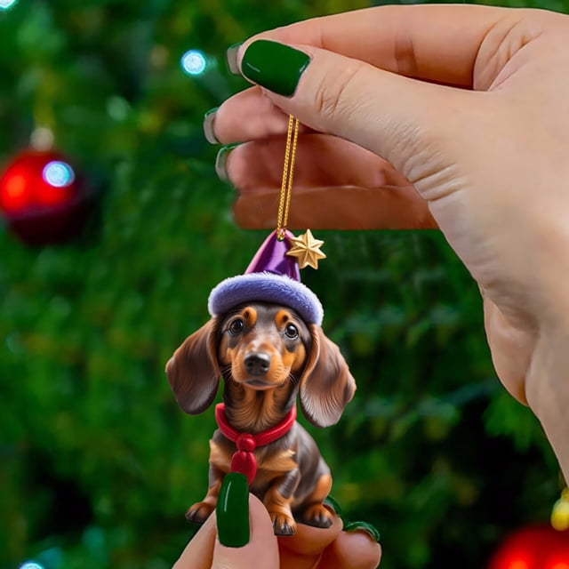 SIfdSeng Hanging Decorations Cartoon Cute Dog Car Hanging Home Tree Pendant Christmas Tree Pendant Home Decoration Window Car Ornament Backpack Ornament Christmas White Elephant Gift 1Pc