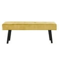 thumbnail image 6 of Kithkasa Modern Entryway Bench,Corduroy Seat for End of Bed,Yellow, 6 of 8