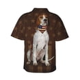 thumbnail image 4 of English Pointer Dog With Vintage American Flag Men's 3d Print Casual Button Down Shirts, Novelty Hawaiian Short Sleeves 3xl, 4 of 8