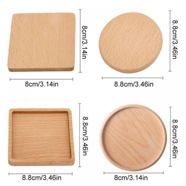 Solid Walnut Wood Drink Coasters - Tedesco-Rosa Dining Lab