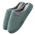 thumbnail image 1 of Chaussons Décontractés Unisexes Confortables en Coton pour Maison Intérieur Extérieur Chambre Vert, 1 of 6