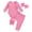 Hot Pink, variant on YDFCWXW Baby Girl Clothes Spring Solid Color Long Sleeve Ribbed Bodysuit Romper Pants Set (Hot Pink, 0-3 Months)