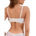 thumbnail image 3 of INSPIRE CHIC Women's Lace Underwired Balconette Adjustable Straps Padded Tube Bras B 38 Beige, 3 of 4