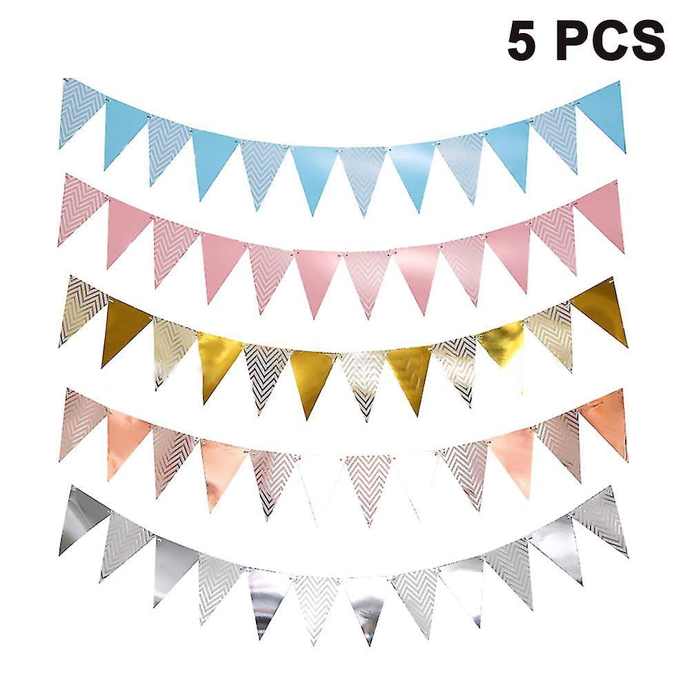 3 Guirnaldas De Banderines De Yute | 9 Metros Totales, 36 Piezas | Decoración Rústica Para Fiestas, Bodas Y Cumpleaños
