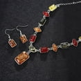 thumbnail image 5 of Yesbay Square Oval Amber African Style Women Necklace Hook Earrings Party Jewelry Set, 5 of 5