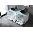 thumbnail image 2 of Wonline White 60" Bathroom Vanity Wood Cabinet w/ Glass Vessel Sink Bowl Oil Faucet Drain Combo, 2 of 7