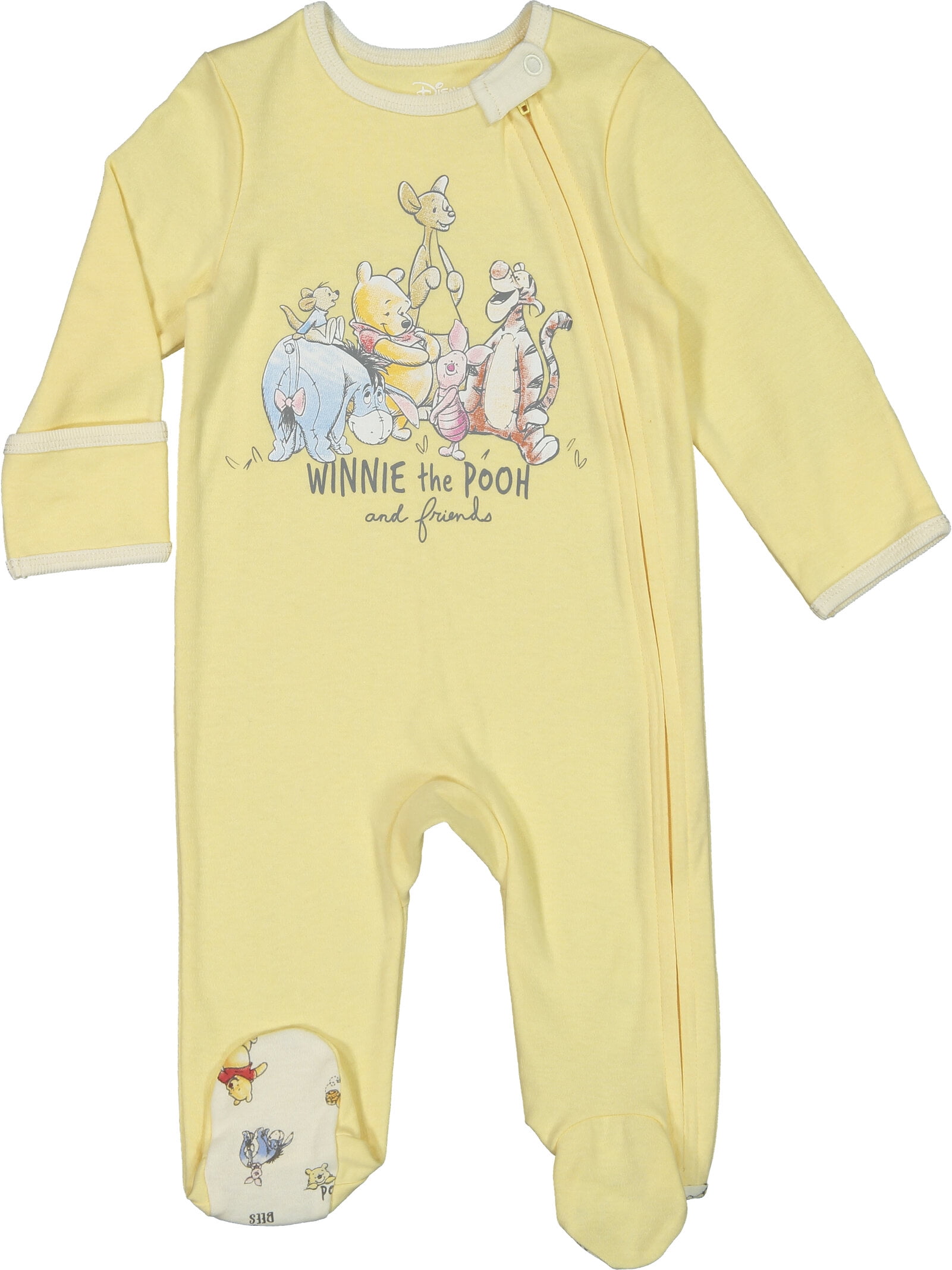 Disney Winnie the Pooh Newborn Baby Boys Sleep N' Play Bib Blanket and Burp Cloth 4 Piece Outfit Set