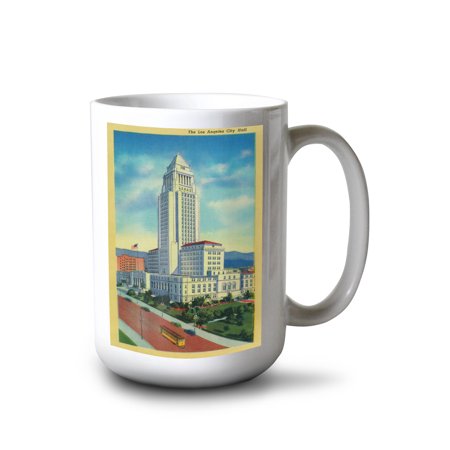 

15 fl oz Ceramic Mug The Los Angeles City Hall Dishwasher & Microwave Safe