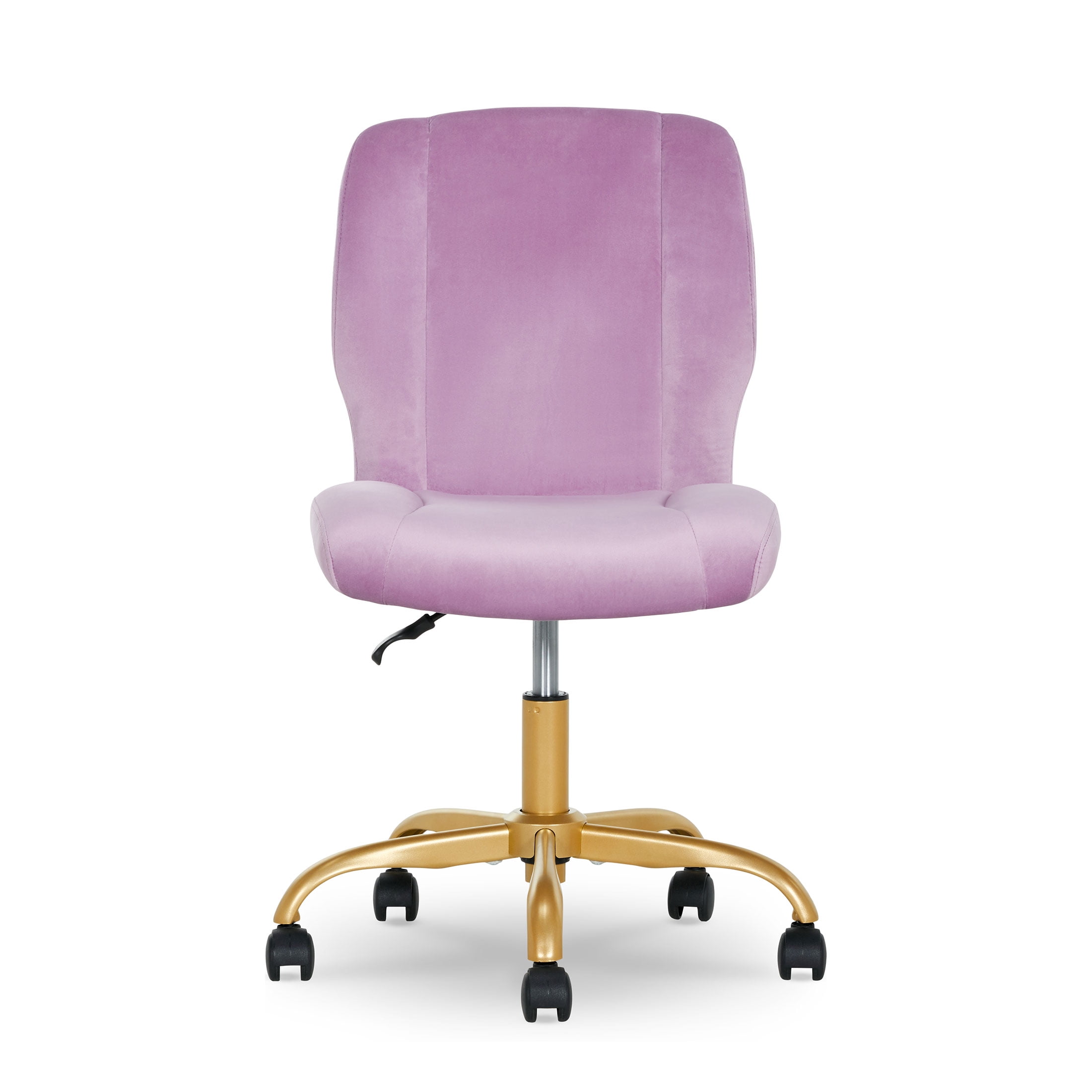 Mainstays Plush Velvet Office Chair, Lilac Bloom