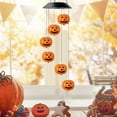 thumbnail image 4 of KMMYS Solar Pumpkin Wind Chime Light, LED Decorative Wind Chime, Outdoor Halloween Decor, Unique Lighting Effects, Waterproof Hanging Lantern, Energy-saving Solar Powered Lights, 4 of 9