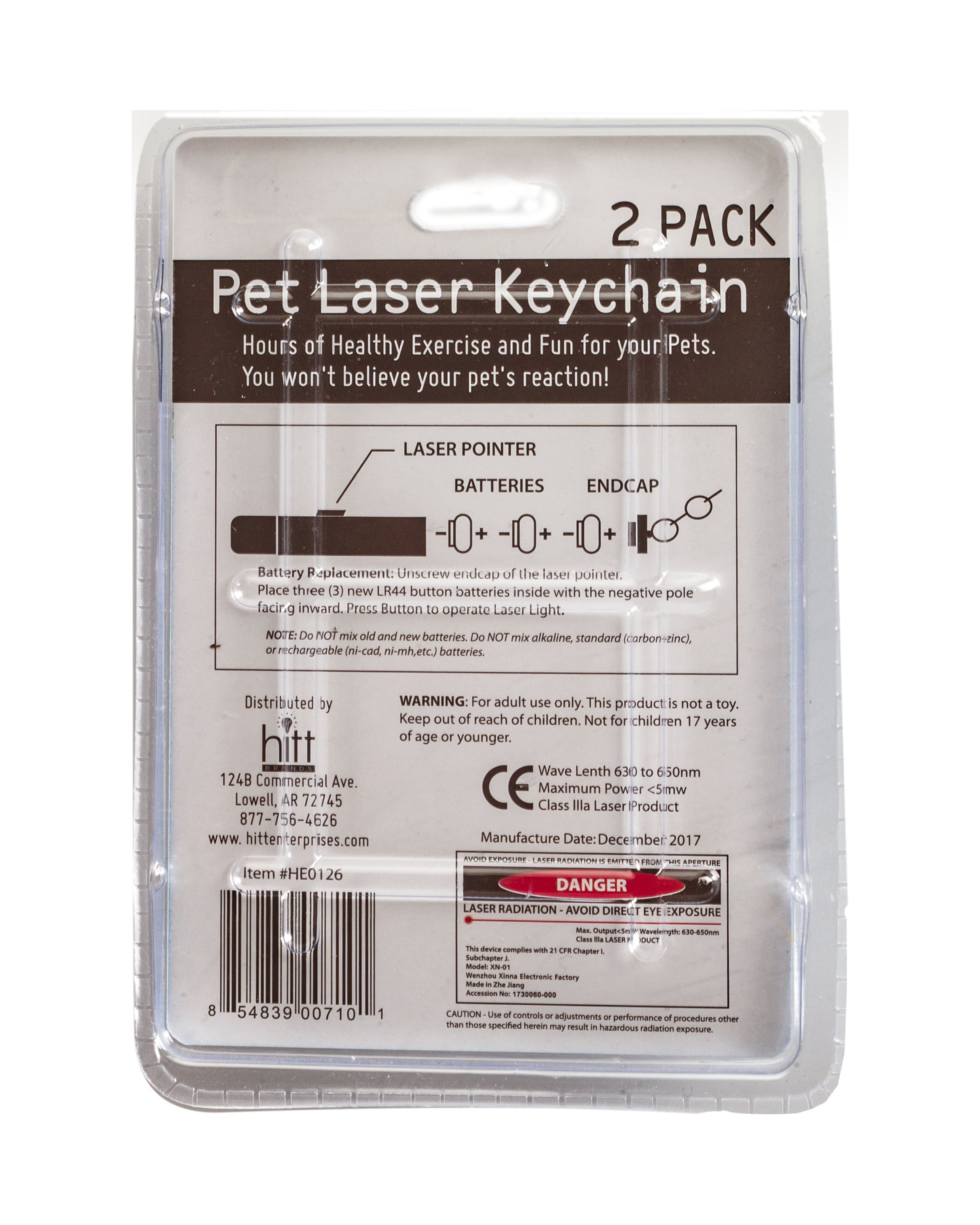 Hitt Brands Pet Laser Exerciser and Keychain Toy 2 Pack