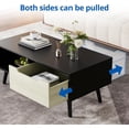 thumbnail image 4 of REKHH  Modern Coffee Table, Wooden Cocktail Table with Storage, Minimalist Hallway Table, Mid Century Modern Coffee Table for Living Room Apartment Reception, Black, 4 of 7