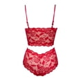 thumbnail image 4 of Gibobby Ropa interior mujer Camisón para mujer, lencería sexy transparente y sexy para mujer, vestido de malla de encaje(Rojo, 3XG), 4 of 5