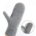 thumbnail image 6 of Dailypoc Women's Thermal Mittens, Fleece Lined Winter Gloves for Skiing, Snow Play, Outdoor Activities with Kids Black Universal Fit, 6 of 6