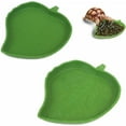 thumbnail image 1 of Reptile Food Plate, 2 Pcs Reptile Food Plate, Turtle Food Bowls, Reptile Dish Plate, Leaf Reptile Food Bowls, Leaf Reptile Bowls, Reptile Plate, 2 Sizes, 1 of 1