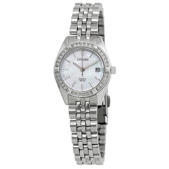 Citizen  Quartz Crystal Mother of Pearl Dial Ladies Watch EU606055D