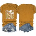 thumbnail image 4 of Aloohaidyvio Graphic T Shirts for Women,2024 Women's Summer Boho Floral T Shirt Cute Vintage Graphic Loose Tees Spring Crew Neck Short Sleeve Casual Tops, 4 of 4