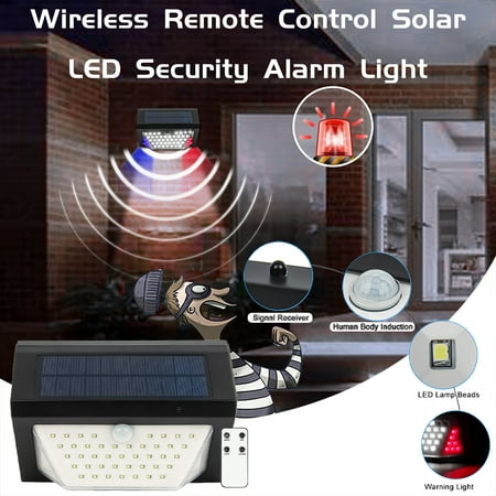 

Wireless Remote Control Solar LED Security Alarm Light Solar Motion Sensor