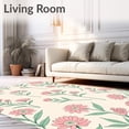 thumbnail image 2 of ODIKA 6x9 Machine Washable Non-Slip Area Rug, Wildflower Meadow with Vintage Botanical Motifs High Traffic Rug with Pad, Pink, 544710, 2 of 8