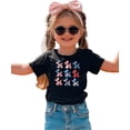thumbnail image 3 of Cute Patriotic Balloon Shirt for Women, Youth and Toddler Girls Matching 4th of July Tee Black Shirt 12 Months, 3 of 5