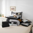 thumbnail image 4 of Erosebridal Raccoon Print Bedding Sets Full Size, Football Sport Comforter Sets with Sheets, Cartoon Animal Reversible Bedding Full Size, Breathable Room Decoration, 7pcs, 4 of 6