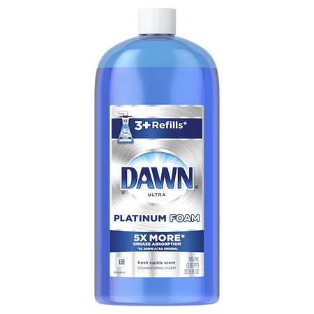 Dawn Ultra Platinum Foam Dishwashing Foam, Fresh Rapids Scent, 30.9 fl (Best Liquid Dish Soap)